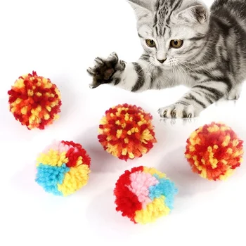  Новая игрушка для домашних животных Пряжа Мяч Красочный Интерактивный Избавление от скуки Игрушка для домашних животных Принадлежности для кошек