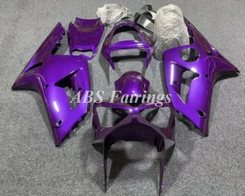 Сток 4Подарки Новый комплект цельных обтекателей из АБС-пластика Подходит для Kawasaki ZX-6R ZX6R 636 2003 2004 03 04 Комплект кузова Фиолетовый