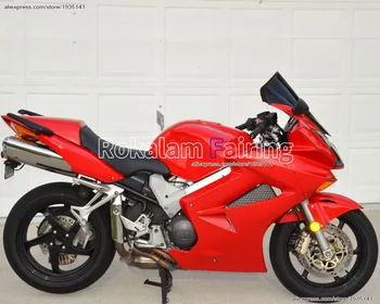 Лучшая цена на обвес Honda VFR800 2002-2012 VFR 800 02-12 Красный обтекатель мотоцикла из АБС-пластика (литье под давлением)