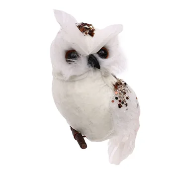 Owl Ornament Искусственные милые птицы Украшения для зимнего домашнего декора Аксессуары для декора вечеринки Украшение домашнего сада Chambre