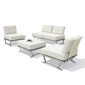 YASN Современный набор уличной мебели Садовый диван из нержавеющей стали Открытый набор для отдыха