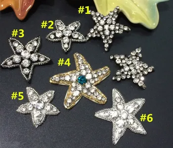 пятиконечная звезда вышивка бисером нашивка diy нашивка для одежды аппликация цветок DIY аксессуары швейные принадлежности