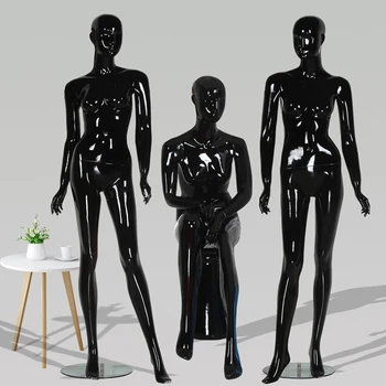  Высококачественный ярко-черный манекен Блестящая модель Черный цвет Все тело по индивидуальному заказу