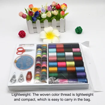 64 катушки Цветные швейные нитки Многофункциональный набор инструментов Ручная игла Домашнее использование для стежки Сшивание DIY Крафтинг