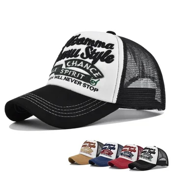 2023 Новая модная сетчатая бейсболка для женщин и мужчин Унисекс Письмо Вышивка Хип-хоп Snapback Кепки Регулируемая уличная шапка