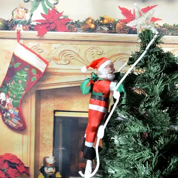 Рождественский Санта-Клаус Восхождение на веревке 25 см Лестница Рождественские елки Висячее украшение для вечеринки Украшение рождественской елки