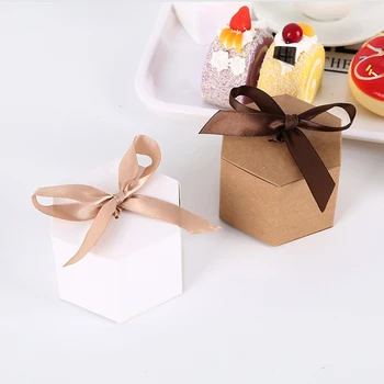 50 шт. Винтажная крафт-подарочная коробка Коробки для конфет с лентой Коробки для закусок для конфет \ тортов \ ювелирных изделий \ подарков \ игрушек \ упаковочных коробок для вечеринок