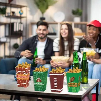 креативная футбольная вечеринка негабаритная коробка для закусок и попкорна многофункциональная вечеринка большой емкости ведра для попкорна расходные материалы для дома