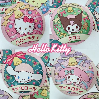 Sanrio Cartoon Coaster Hello Kitty MyMelody Cinnamoroll Кофейная чашка Коврик Теплоизоляция стола Коврик Кухня Домашний декор Аксессуары
