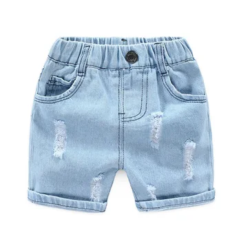 Summer baby Мальчики джинсовые шорты Мода дырка детские джинсы Южная Корея стиль мальчик повседневные ковбойские шорты ребенок 2 3 4 5 6 7 8 лет