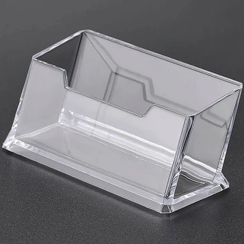  Прозрачная настольная полка Коробка для хранения Подставка для дисплея Акриловый пластик Прозрачный настольный держатель для визитных карточек Держатель для карт