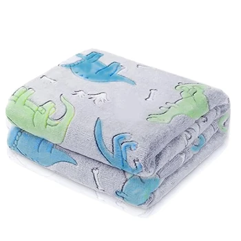 Одеяло с динозаврами для мальчиков, светящееся в темноте одеяло для детей, одеяло для малышей для мальчиков, подарки с динозаврами для мальчиков / детей