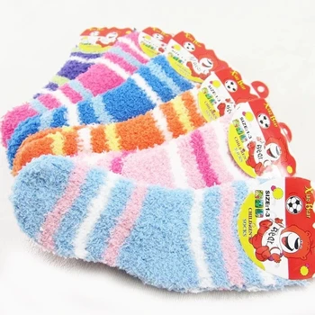 5 пар Носки для девочек Зимние толстые теплые детские напольные носки