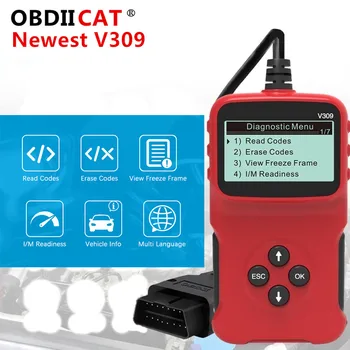 V309 OBD2 Сканер Авто Инструмент Диагностики Автомобиля Портативный Инструмент Для Диагностики Автомобиля Считыватель Кодов Неисправностей