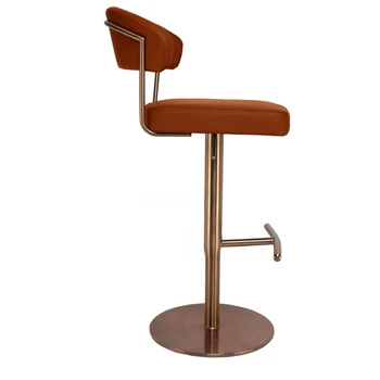 Современные барные стулья из искусственной кожи для кухонной мебели Барные стулья Спинка Светлый Роскошный бар Барная стойка Барный стул с высокой скамьей
