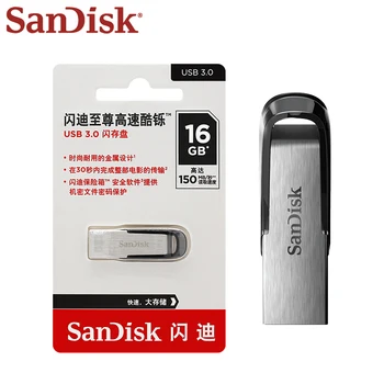 SanDisk USB-накопитель Cool Black Silver Metal Shell Высокоскоростное шифрование для чтения и записи Устойчивость автомобиля Совместимость