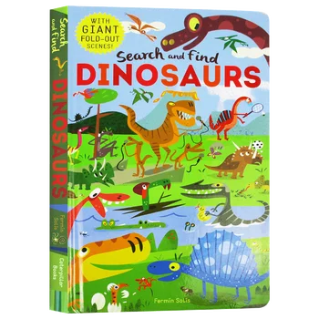 Поиск динозавров,Детские книги в возрасте 3 4 5 6 лет, английские книжки с картинками, 9781848576094