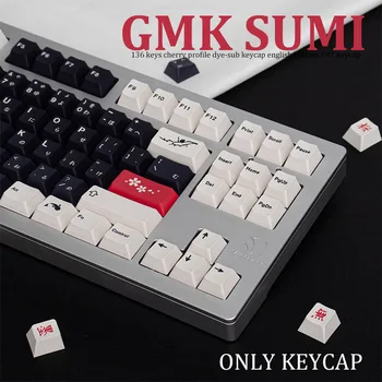 SUMI 130 клавиш Cherry Profile PBT Keycap DYE-SUB Английский Японский Персонализированные пользовательские колпачки для клавиш для механической клавиатуры 61/64/68/