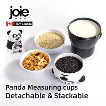 joie Panda Мерные стаканчики Симпатичный съемный мерный стаканчик Бытовая еда Термостойкие весы для закусок Закуска Сервировочная чашка ABS
