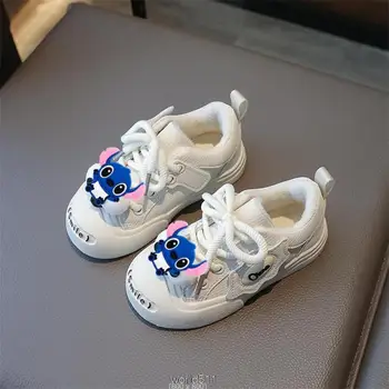 Disney Микки Минни Детские кроссовки Модный дизайн Белый Нескользящая повседневная обувь Мальчики Девочки Дышащая обувь для малышей на открытом воздухе