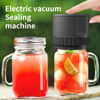  Комплект электрической вакуумной запайщика, используемый для пищевой вакуумной интегрированной машины для запайки банок Mason Включает в себя 10 крышек для банок