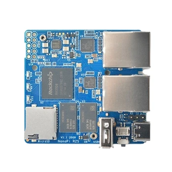 для мини-маршрутизатора NanoPi R2S с открытым исходным кодом Порты Ethernets Dual Gbps RK3328 QuadCore CortexA53 1 ГБ памяти DDR4 J60A