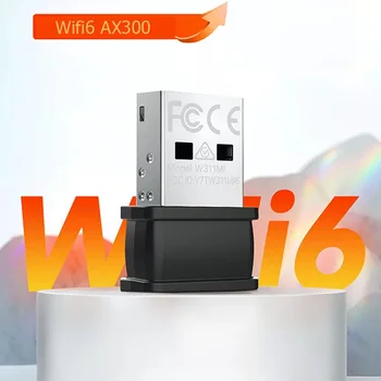 Tenda AX300 Двухдиапазонный USB-адаптер Wi-Fi 6 Wi-Fi6 802.11ax 2,4 ГГц Диапазон частот Nano Size для Windows 7/10/11 Linux 3.2+ UOS