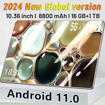 2024 Глобальная версия 10,36 дюйма Новый планшет Android 16 ГБ 1 ТБ Сеть Android 11.0 Планшет MTK6797 Wi-Fi 8800 мАч 10 ядер