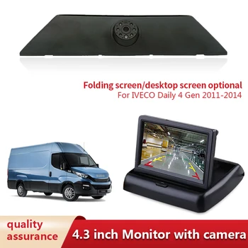 Водонепроницаемый автомобильный стоп-сигнал Камера заднего вида HD Камера заднего вида для IVECO Daily 4 Gen 2011-2014 с 4,3-дюймовым экраном