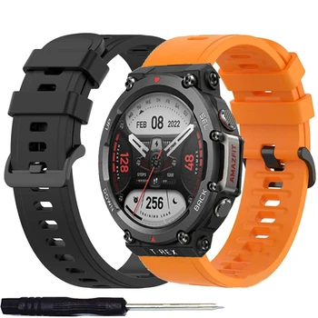 Мягкий силиконовый ремешок для Huami Amazfit T-REX 2 Smart Watchband Спортивный браслет для Amazfit T-Rex / T Rex Pro 2 Wrist Correa Belts