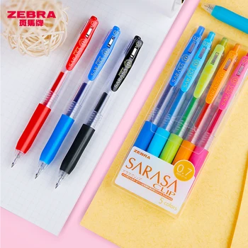 3 цвета/5 цветов/набор из 10 цветов Японская цветная гелевая ручка ZEBR JJB15 SARASA быстросохнущие чернила 0,7 мм