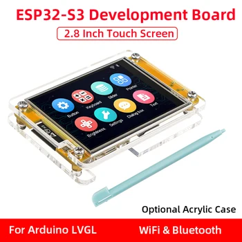 ESP32 2,8-дюймовый сенсорный экран для Arduino LVGL WIFI и Bluetooth 240 * 320 Умный дисплей TFT ЖК-модуль Сенсорный опциональный акриловый чехол