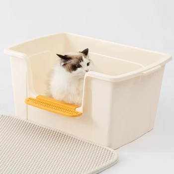 Большой лоток для кошек Easy Clean Splash Guard Портативный кошачий туалет Без брызг Моча Без запаха Caja De Arena Para Gato Аксессуары для домашних животных