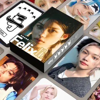 55 шт./компл. Kpop Stray Kids 5th Anniversary LOMO Cards 5-STAR Felix Hyunjin Solo Фотокарты для фанатов Коллекция Карты Подарок