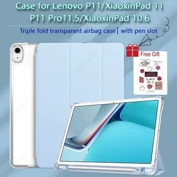  с держателем карандаша чехол для Lenovo P11 Xiaoxin Pad J606 Pro11.5 J706 Чехол для M10 Plus (3-го поколения) Xiaoxin Pad 10.6 Smart Case