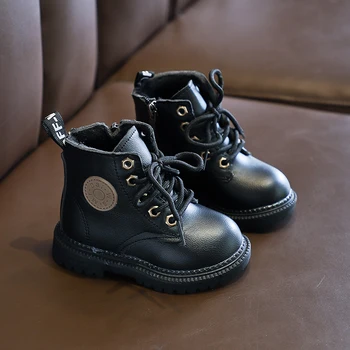 2022 Осень/Зима Новинки Детская обувь, Сапоги для девочек, Мужская обувь, Короткие кожаные сапоги, Британская мода Детские Cas