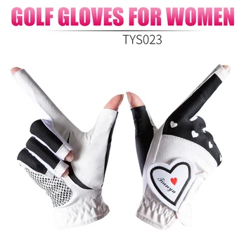 1 пара перчаток для гольфа Противоскользящие женские перчатки для левой/правой руки Мягкие дышащие перчатки из микрофибры Быстросохнущие перчатки Аксессуары для гольфа