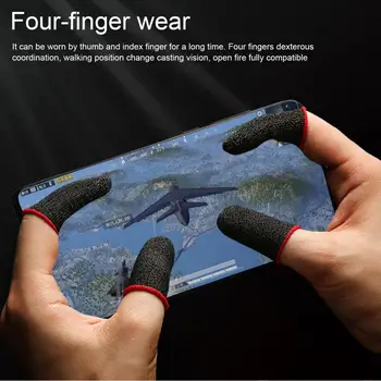 Тонкие мягкие чехлы для пальцев Игровые кроватки для пальцев улучшают игровой процесс благодаря тонким чехлам для пальцев Высокоточное противоскользящее покрытие для мобильных устройств
