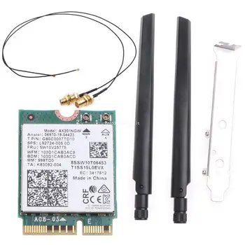 AX201 WiFi Card 802.11ac Wireless NGFF для M.2 для сети Key E WiFi Card A Дропшиппинг