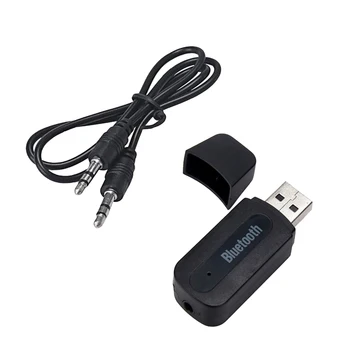 3,5 мм на USB Bluetooth Беспроводной приемник AUX Audio Стерео Музыкальный адаптер Автомобильный комплект