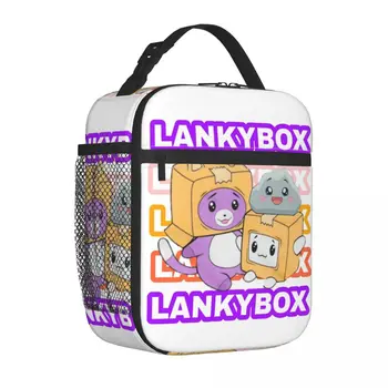 Cartoon Lankybox Изолированная сумка для ланча Термосумка Многоразовый контейнер для ланча Симпатичный Rocky Foxy Ланч-бокс Сумки для хранения продуктов Пляж