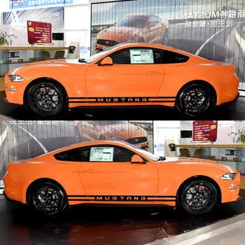  Наклейки на гоночные спортивные автомобили Стильные автомобильные наклейки с длинной боковой полосой Виниловая пленка Тюнинг Авто Наклейка для автомобилей Ford Mustang 2022
