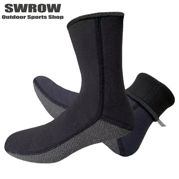  Новый 3 мм Кевларовые носки для дайвинга Взрослые Теплые Подводная Охота Защита от ударов ножом Дайвинг Плавательные носки Эластичный пляж Противоскользящие носки для серфинга