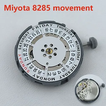 Miyota 8285 механизм двойной календарь белый механизм 8285 механический механизм мужские аксессуары для часов