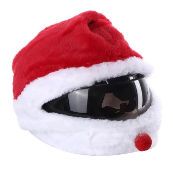 Рождественский креативный плюшевый чехол для шлема для мужчин Долговечный протектор шлема Привлекательный удобный