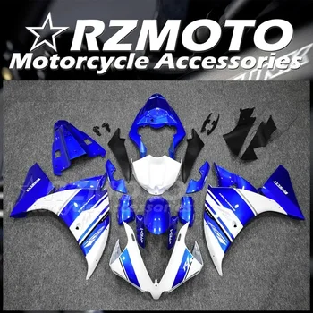 Новый комплект обтекателей мотоцикла с ABS, подходящий для YAMAHA YZF - R1 2012 2013 2014 12 13 14 Комплект кузова Синий Белый