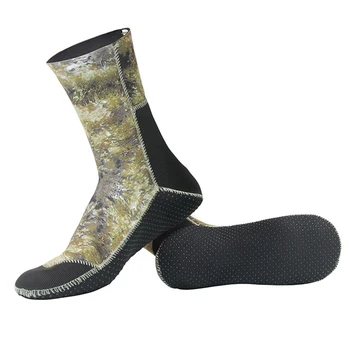 Новые неопреновые носки для дайвинга 3 мм Камуфляж теплые носки для снорклинга Водные виды спорта Пляж Противоскользящий серфинг Носки для плавания