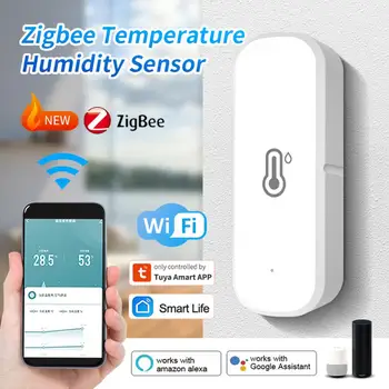 WiFi Гигрометр Датчик термометра: интеллектуальная температура влажности с дистанционным монитором и TUYA APP Требование к высокоточному внутреннему концентратору